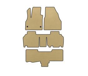 Килимки EVA (3 ряди, 5-ти дверний/7-місний, Бежевий) для Renault Kangoo 2008-2020 рр