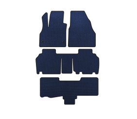Килимки EVA (3 ряди, 5-ти дверний/7-місний, Синій) для Renault Kangoo 2008-2020 рр