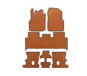 Килимки EVA (3 ряди, Помаранчевий) для Renault Scenic/Grand 2003-2009 рр