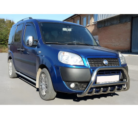 Кенгурятник WT003 (нерж.) 60 мм, без напису для Fiat Doblo I 2001-2005 рр