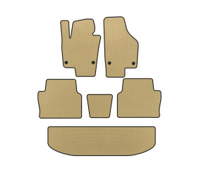 Килимки EVA (3 ряди, Бежевий) для Seat Alhambra 2010- рр