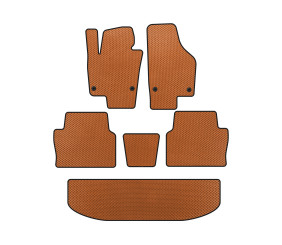 Килимки EVA (3 ряди, Помаранчевий) для Seat Alhambra 2010- рр