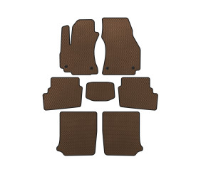 Килимки EVA (3 ряди, 2003-2005, 7-ми місний, Коричневий) для Opel Zafira A рр
