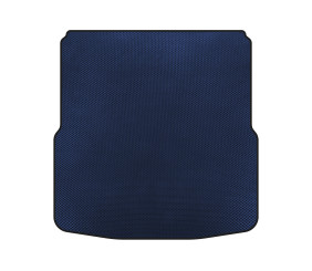 Килимок в багажник (подвійна фалшпідлога, SW, Синій) для Skoda Superb 2009-2015 рр