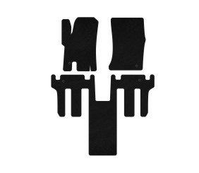 Килимки текстильні Classic (2 ряди, Чорний) для Ssang Yong Rodius