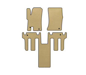 Килимки EVA (2 ряди, Бежевий) для Ssang Yong Rodius