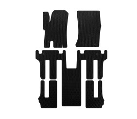 Килимки EVA (3 ряди, Чорний) для Ssang Yong Rodius