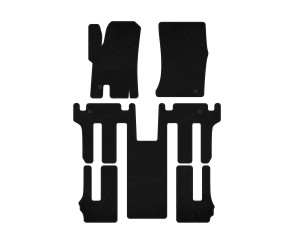 Килимки текстильні Classic (3 ряди, Чорний) для Ssang Yong Rodius
