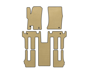 Килимки EVA (3 ряди, Бежевий) для Ssang Yong Rodius