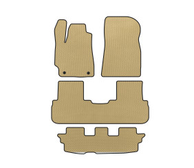 Килимки EVA (3 ряди, Бежевий) для Toyota Highlander 2008-2013 рр