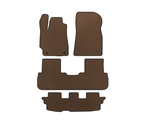 Килимки EVA (3 ряди, Коричневий) для Toyota Highlander 2008-2013 рр