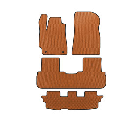 Килимки EVA (3 ряди, Помаранчевий) для Toyota Highlander 2008-2013 рр