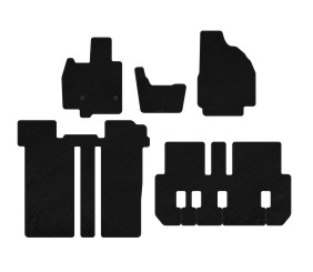 Килимки текстильні Classic (3 ряди, 6-ти місний, Чорний) для Toyota Previa 2006-2019 рр