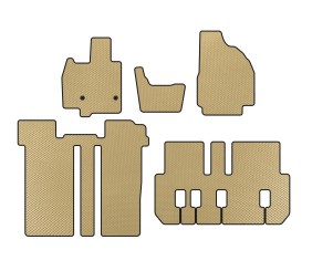 Килимки EVA (3 ряди, 6-ти місний, Бежевий) для Toyota Previa 2006-2019 рр