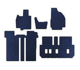 Килимки EVA (3 ряди, 6-ти місний, Синій) для Toyota Previa 2006-2019 рр