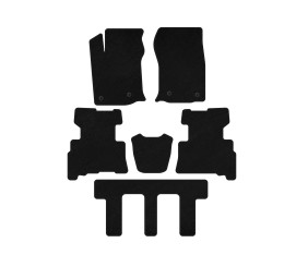 Килимки текстильні Classic (3 ряди, 2014-2024, 7-ми місний, Чорний) для Toyota 4Runner рр