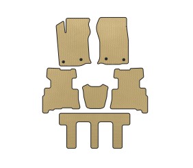 Килимки EVA (3 ряди, 2014-2024, 7-ми місний, Бежевий) для Toyota 4Runner рр