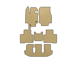 Килимки EVA (3 ряди, 7-ми місний, Бежевий) для Toyota Highlander 2019- рр