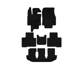 Килимки текстильні Classic (3 ряди, 7-ми місний, Чорний) для Toyota Highlander 2019- рр