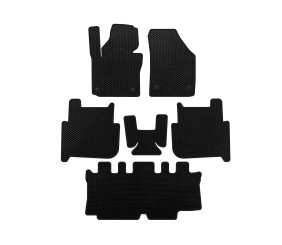 Килимки EVA (3 ряди, 2006-2010, 7-ми місний, Чорний) для Volkswagen Touran рр