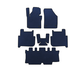 Килимки EVA (3 ряди, 2006-2010, 7-ми місний, Синій) для Volkswagen Touran рр