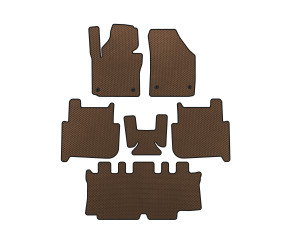 Килимки EVA (3 ряди, 2006-2010, 7-ми місний, Коричневий) для Volkswagen Touran рр