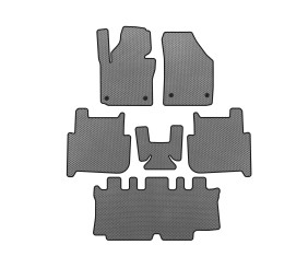 Килимки EVA (3 ряди, 2006-2010, 7-ми місний, Сірий) для Volkswagen Touran рр