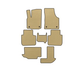 Килимки EVA (3 ряди, 7-ми місний, Бежевий) для Volkswagen Atlas (Terramont) 2016- рр