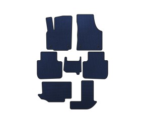 Килимки EVA (3 ряди, 7-ми місний, Синій) для Volkswagen Atlas (Terramont) 2016- рр