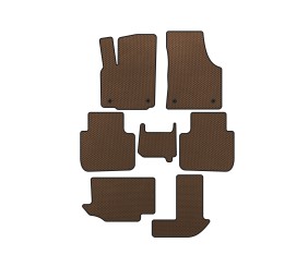 Килимки EVA (3 ряди, 7-ми місний, Коричневий) для Volkswagen Atlas (Terramont) 2016- рр