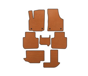 Килимки EVA (3 ряди, 7-ми місний, Помаранчевий) для Volkswagen Atlas (Terramont) 2016- рр