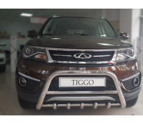 Кенгурятник WT003 (нерж) для Chery Tiggo 5 2013- рр