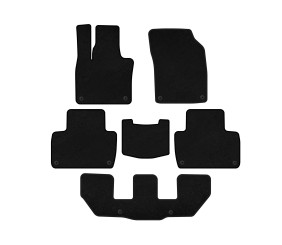 Килимки текстильні Premium (3 ряди, Чорний) для Volvo XC90 2015- рр