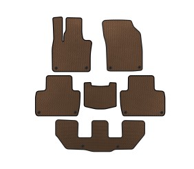 Килимки EVA (3 ряди, Коричневий) для Volvo XC90 2015- рр