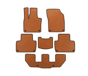 Килимки EVA (3 ряди, Помаранчевий) для Volvo XC90 2015- рр