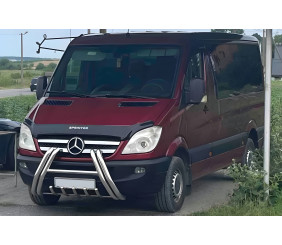Кенгурятник F1-01M (2006-2013, нерж.) для Mercedes Sprinter W906 рр