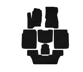 Килимки текстильні Classic (3 ряди, 2013-2019, Чорний) для Ford Flex рр