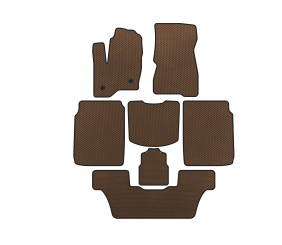 Килимки EVA (3 ряди, 2013-2019, Коричневий) для Ford Flex рр