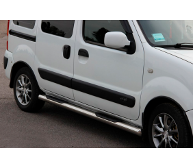 Бічні труби (2 шт., нерж.) для Renault Kangoo 1998-2008 рр
