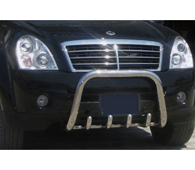 Кенгурятник QT006 (нерж) для SsangYong Rexton I 2001-2017 рр