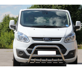 Кенгурятник WT003 (нерж) для Ford Custom 2013-2022 рр