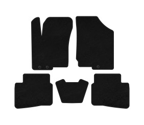 Килимки текстильні Premium (2008-2012, Чорний) для Kia Forte 2008–2024 рр