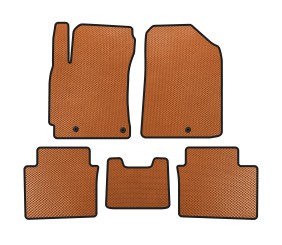 Килимки EVA (2018-2021, Помаранчевий) для Kia Forte 2008–2024 рр
