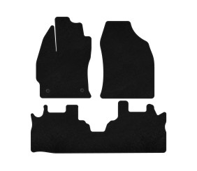 Килимки текстильні Classic (2 ряди, Чорний) для Toyota Prius Plus