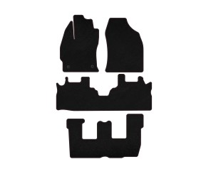 Килимки текстильні Classic (3 ряди, Чорний) для Toyota Prius Plus