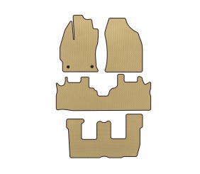 Килимки EVA (3 ряди, Бежевий) для Toyota Prius Plus