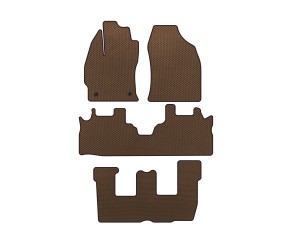 Килимки EVA (3 ряди, Коричневий) для Toyota Prius Plus