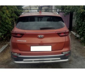 Задній захист AK002-2 (нерж) для Kia Sportage 2015-2021 рр