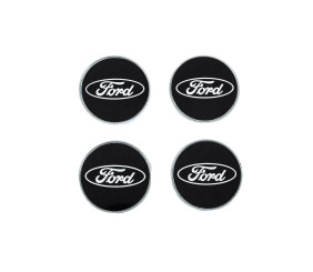 Ковпачки на диски 54.5/50мм чорні (4 шт) для Ford