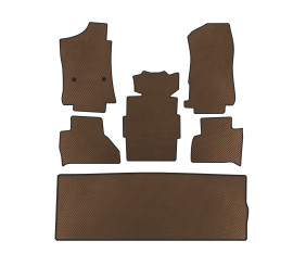 Килимки EVA (3 ряди, коричневий) для Cadillac Escalade 2014-2020 рр